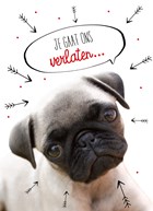 je gaat ons verlaten met zielige pup